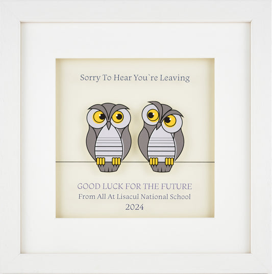 Retirement/ Leaving/Anniversary - Two Owls