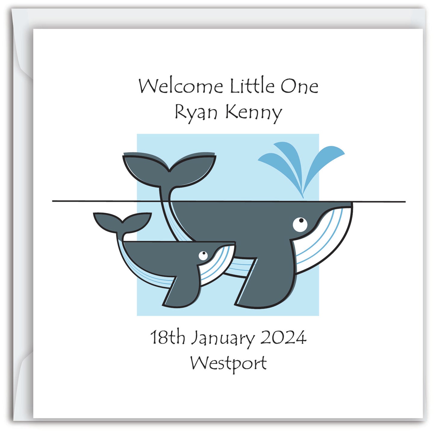 Whale - Birthday/Christening/Newborn