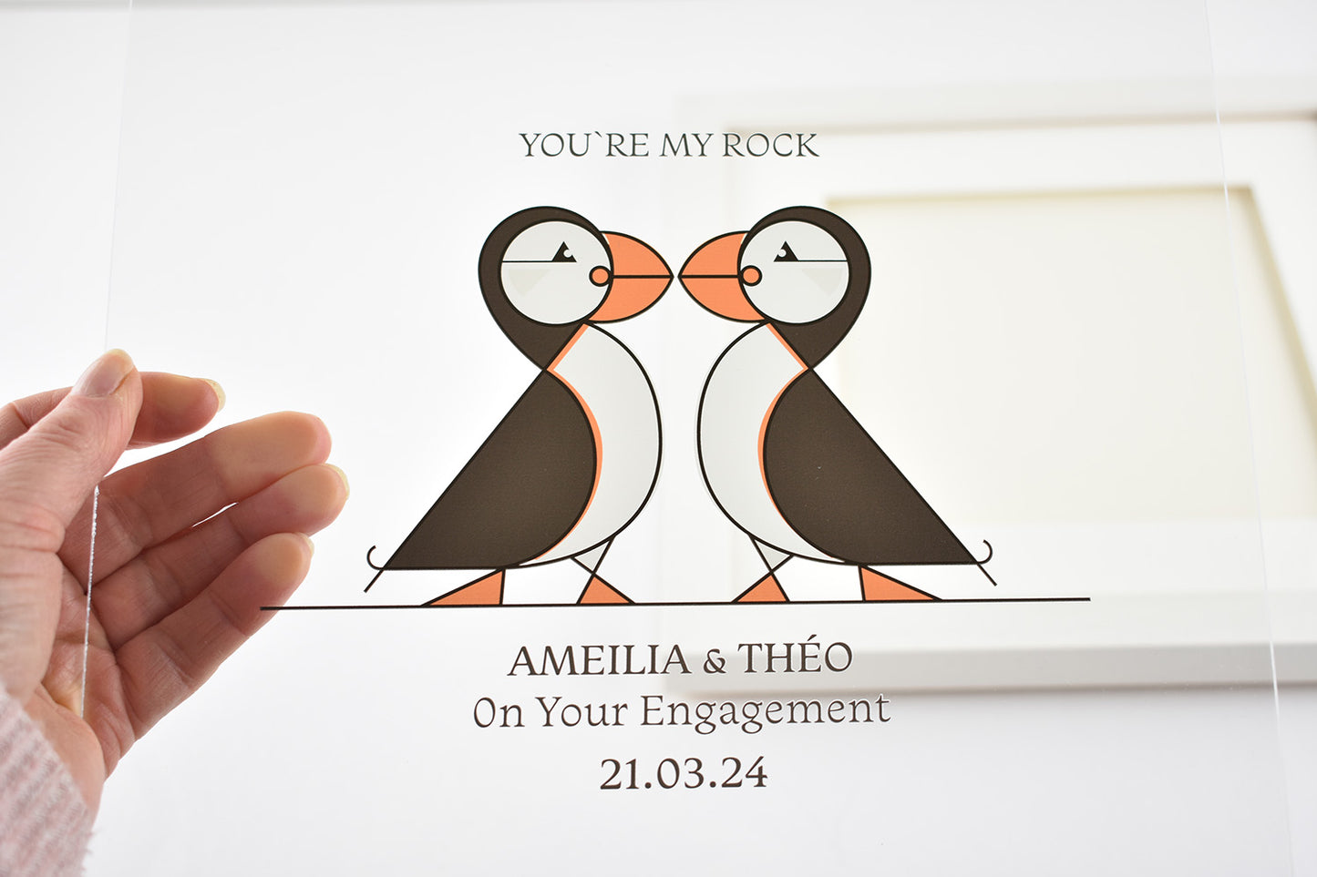 Engagement/Wedding/Anniversary - Two Puffins