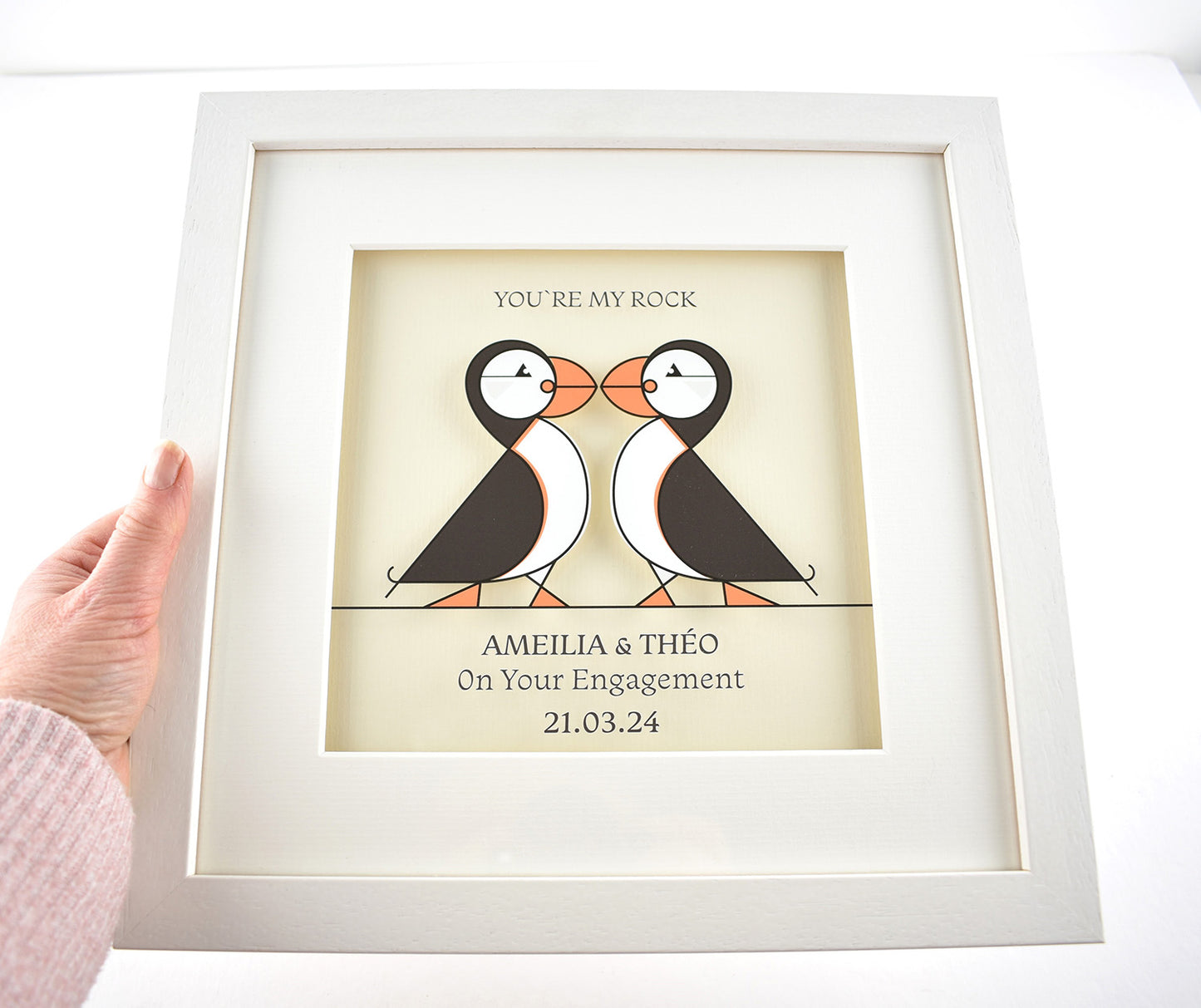 Engagement/Wedding/Anniversary - Two Puffins