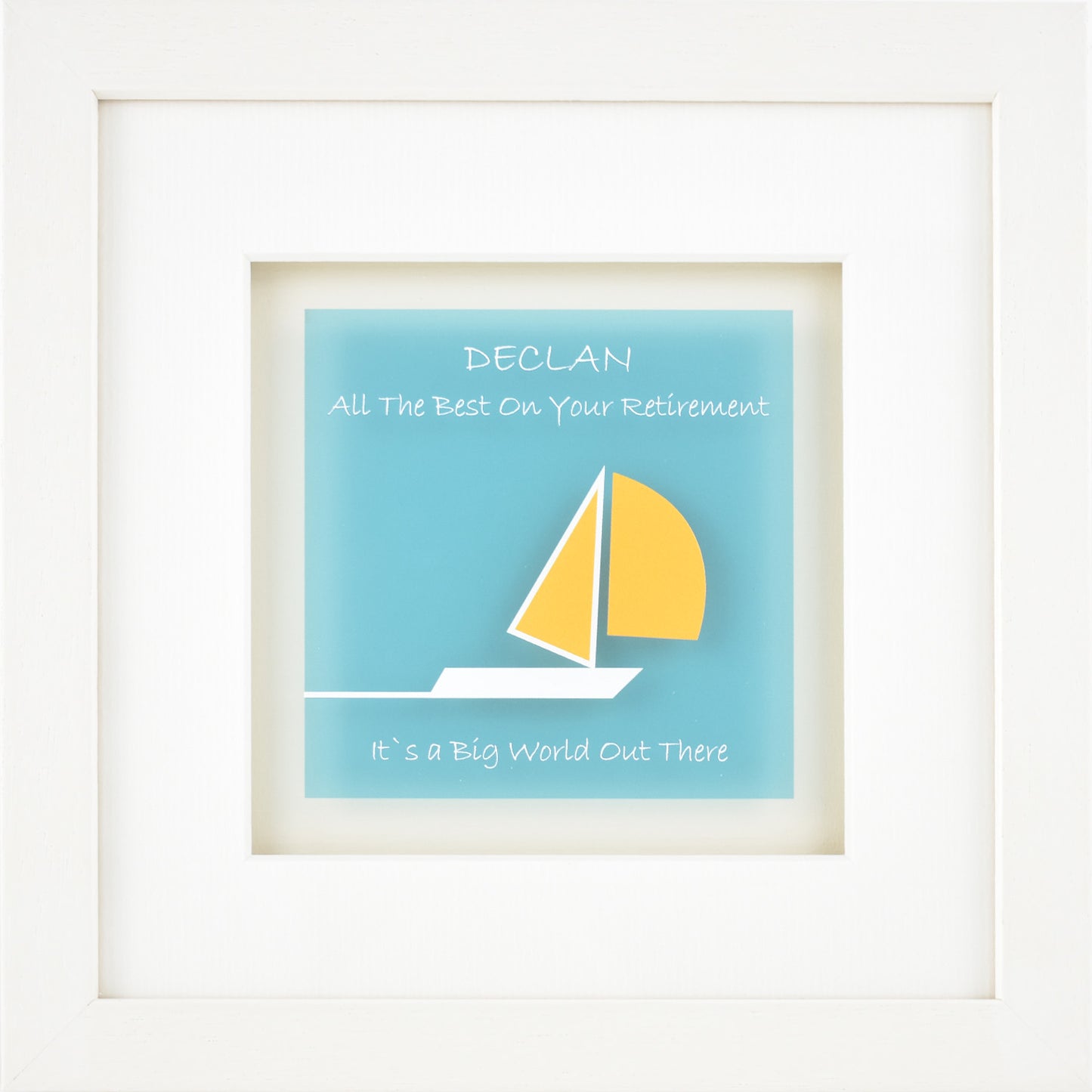 Boat with yellow sails